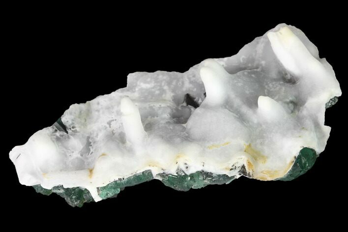 Aragonite Encrusted Fluorite Crystal Cluster - Rogerley Mine #143040